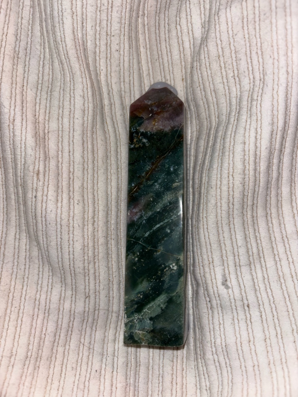 Polished Green Marble Decorative Accent Rod